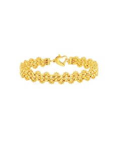 Tranquil Twist Beads 916 Gold Bangle