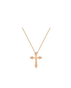 Cross Pendant in Rose Gold with Diamonds