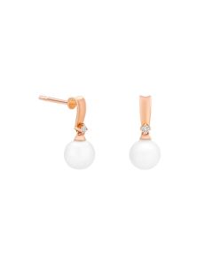 Rose Gold Pearl Earrings