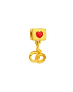 999 Gold Love Letter Charm