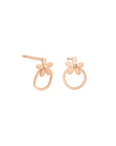 Rose Gold Floral Earrings 