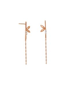 Rose Gold Flutter Diamond Earrings