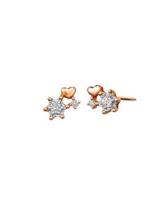 Hearts and Starburst Stud Earring