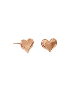 Rose Gold Heart Earrings