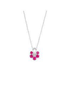 Ruby Orchid Pendant