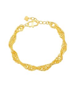 Entwined 999 Gold Bracelet