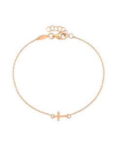 Rose Gold Cross Bracelet