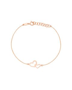 Rose Gold Hearts Bracelet