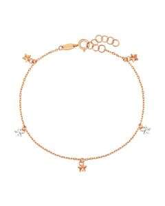 Starlit Mix Color Charm Rose Gold Bracelet
