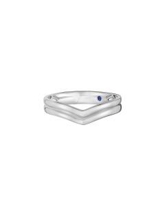 Platinum V-shaped Ring