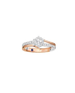 Rose Gold Celestial Solitaire Enchanted Ring