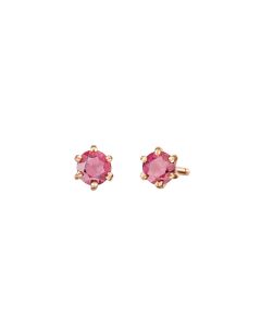 Rose Gold Pink Tourmaline Earrings