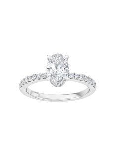 Oval Cut Pave Diamond Ring