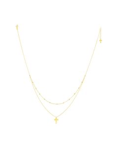916 Gold Cross Necklace
