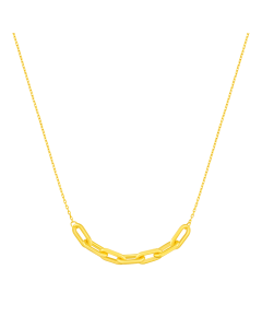 916 Gold Oval Link Necklace​