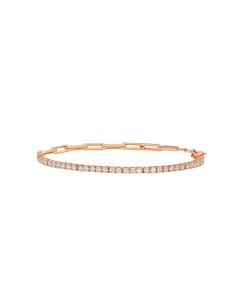 1.03ct Diamond Studs and Rose Gold Link Bracelet