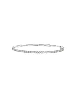 1.19ct Diamond Studs and White Gold Link Bracelet