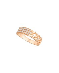 KStyle Diamonds and Linked Rose Gold Ring