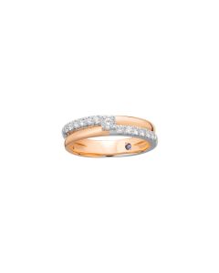 Dual-tone Diamond Wedding Ring