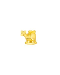 999 Gold Helicopter Charm