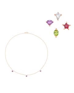 Star Gemstone Station Necklace