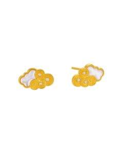 Gu Fa Jin Cloud of Fortune Earrings