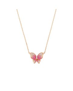 Radiant Butterfly Rose Gold Necklace