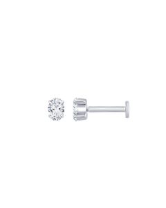 Lab-Grown Oval Cut Diamond Earring