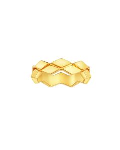999 Gold Quilted ring