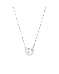 White Gold Diamond Heart Necklace