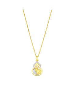 Yellow Gold Diamond Gourd Pendant