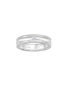 Half-Round Classic Diamond Wedding Band (Male)