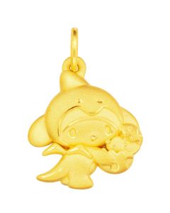 999 Gold Sanrio Characters Dino-Mite My Melody Charm