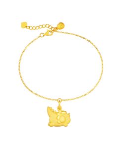 999 Gold Sanrio Characters Dino-Mite Pompompurin Anklet