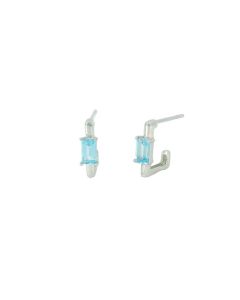 Topaz White Gold Earrings