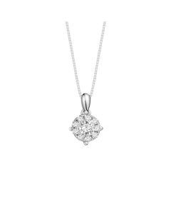 2.00 carat face Diamond White Gold Pendant