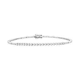 Diamond White Gold Half Tennis Bracelet