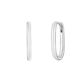 White Gold Hoop Earrings