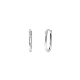 White Gold Hoop Earrings