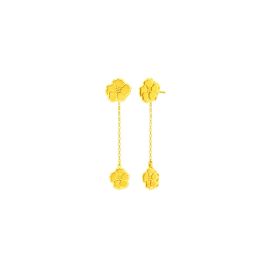 916 Gold Blossoming Flower Earrings