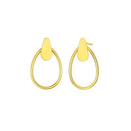 916 Gold Oval Earrings