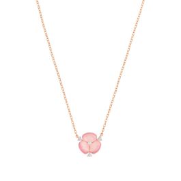 Colourella Pink Quartz Diamond Necklace