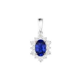 Regal Bloom Sapphire Pendant