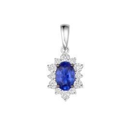 Aurora Sapphire with Diamonds Pendant