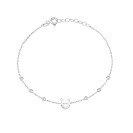 White Gold Horseshoe Bracelet