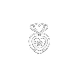 Dazzlo High Hearts Diamond Pendant