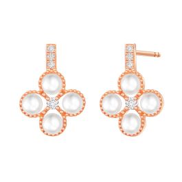  Radiant Pearl Blossom Earrings
