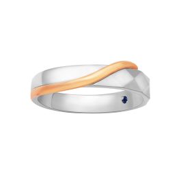 Dual-Tone Eternity Wedding Band (Male)