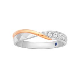 Dual-Tone Eternity Wedding Band (Female)