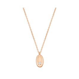 Oval Rose Gold Diamond Necklace